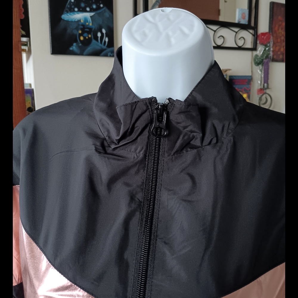 🖤 Zyia Active Black and Rose Gold Windbreaker Jacket Womens Small Moon - Picture 4 of 11